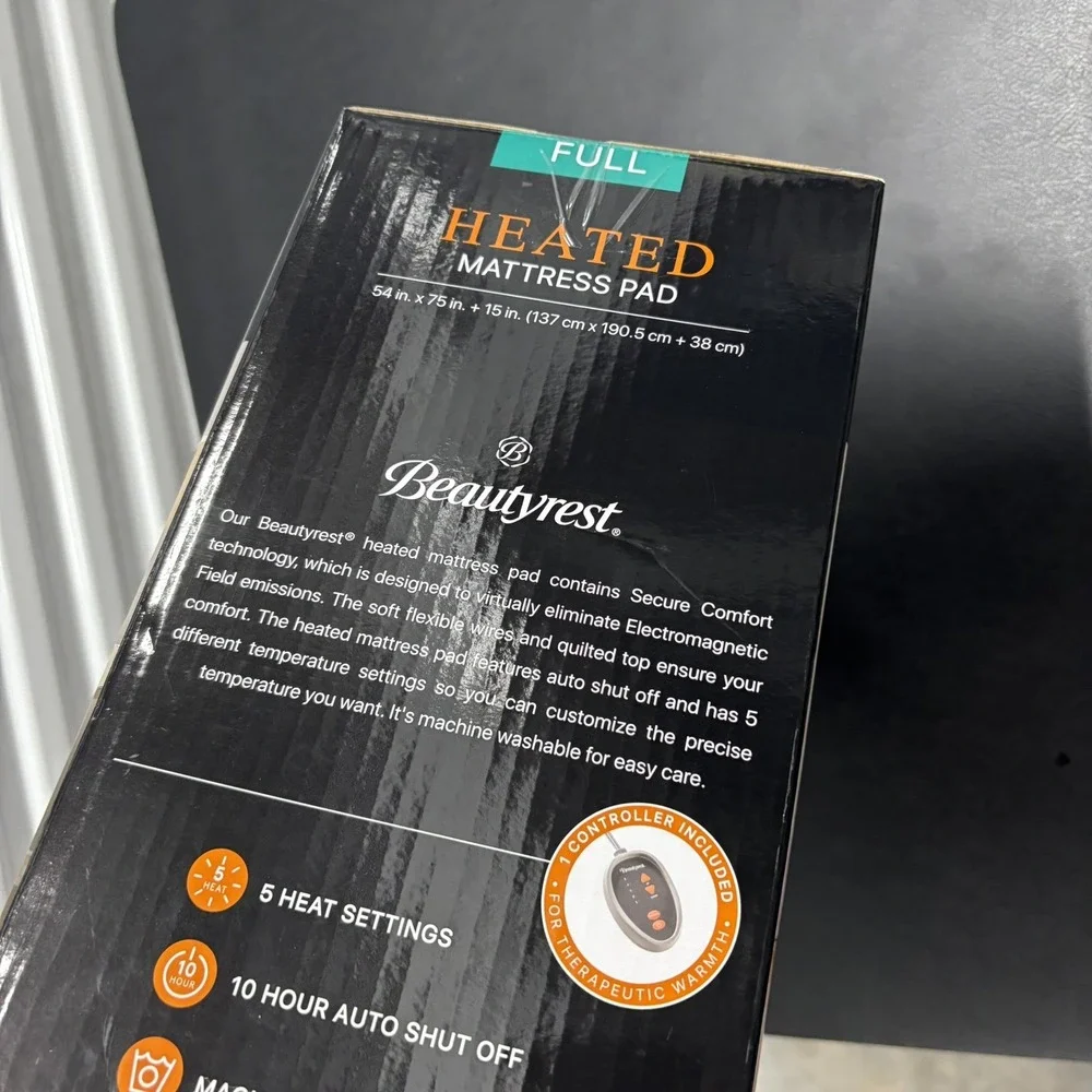 Beautyrest Heated Microfiber Mattress Pad‎ with 3M Scotchgard  